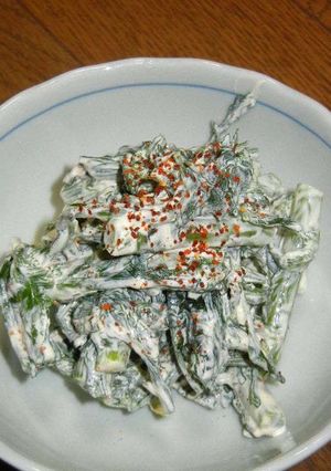 菊菜（春菊）のピリ辛マヨネーズ和え-レシピのメイン写真
