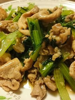 豚肉と小松菜の香味炒め-レシピのメイン写真