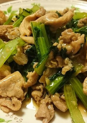 豚肉と小松菜の香味炒め-レシピのメイン写真