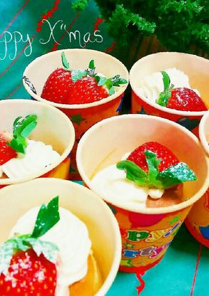 生クリーム入り紙コップシフォン-レシピのメイン写真