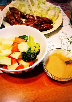 温野菜に。バーニャカウダ風味噌ディップ-レシピのメイン写真