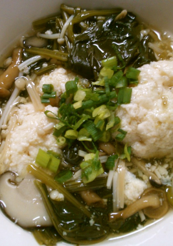 簡単♪豆腐団子とほうれん草きのこの和風煮-レシピのメイン写真