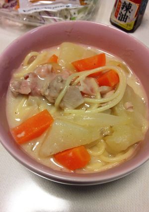 ぽかぽかシチューパスタ-レシピのメイン写真