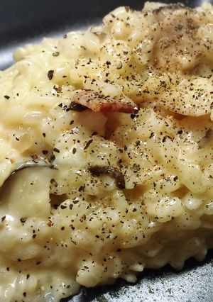 ベーコンと椎茸のクリームリゾット-レシピのメイン写真