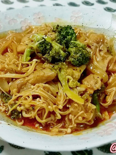 鶏むね肉とエノキのケチャカレー炒め♪-レシピのメイン写真