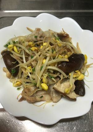豚バラしいたけ豆もやし-レシピのメイン写真