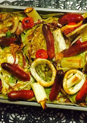 イカとチョリソーのぎゅうぎゅう焼き-レシピのメイン写真