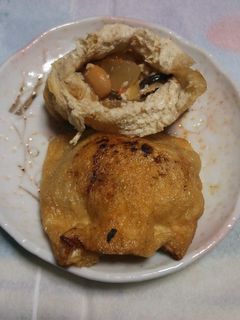ひき肉豆腐と野菜豆の揚げ巾着♪-レシピのメイン写真