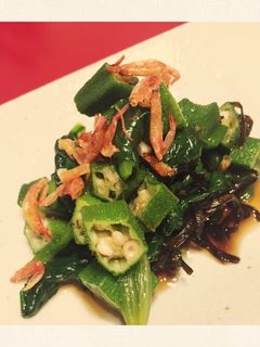 オクラとほうれん草の和え物-レシピのメイン写真