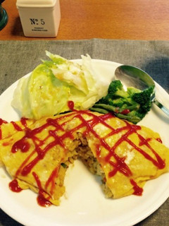 ドライカレーオムライス-レシピのメイン写真