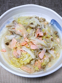 レンジで簡単!鮭と白菜の蒸し煮-レシピのメイン写真