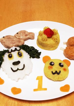 1歳のバースデープレート-レシピのメイン写真