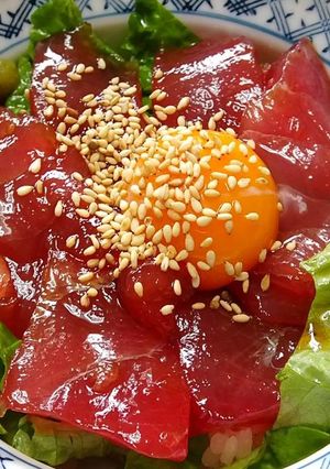 生鮪の漬けユッケ風丼-レシピのメイン写真