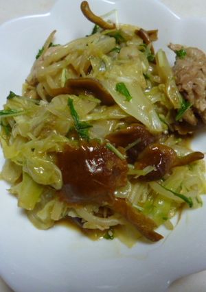 野菜となめこ炒め-レシピのメイン写真