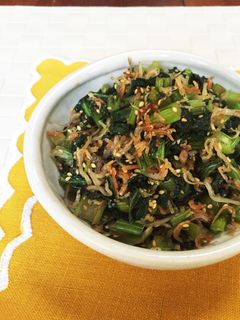 小松菜とじゃこのふりかけ。お弁当、常備菜-レシピのメイン写真