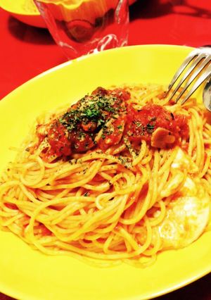 モッツァレラチーズとトマトのパスタ 記録-レシピのメイン写真