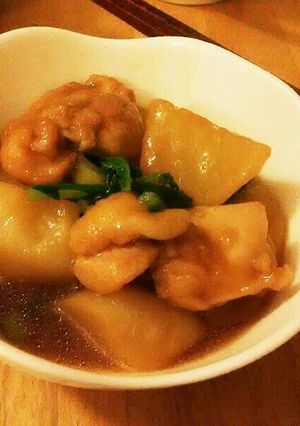 創味シャンタンdeかぶと鶏肉の煮物-レシピのメイン写真