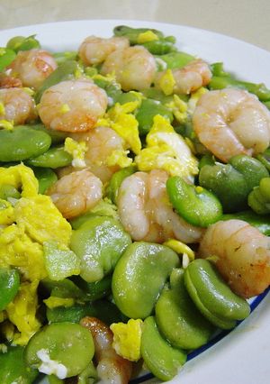 　そら豆と海老のシンプル塩炒め-レシピのメイン写真