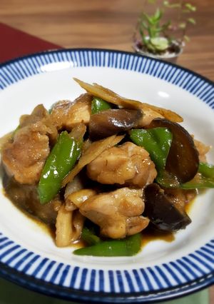 鶏肉と野菜の♪うまうま♪ショウガ味噌炒め-レシピのメイン写真