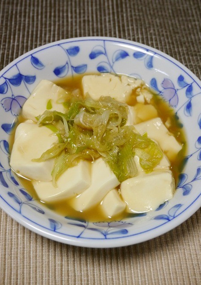 レンジで簡単！牡蠣だし醬油の煮豆腐-レシピのメイン写真