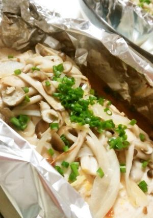 鶏むね肉とキノコでヘルシーホイル焼き-レシピのメイン写真