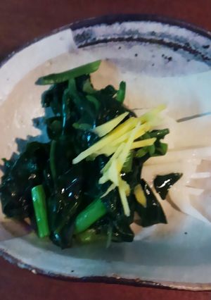 金時草と山芋の簡単酢の物-レシピのメイン写真