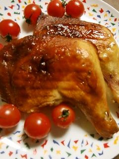 ヨーグルトに漬けて、クリスマスチキン焼き-レシピのメイン写真