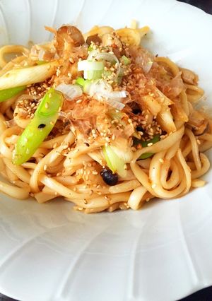 ★ネギとキノコの焼うどん★-レシピのメイン写真
