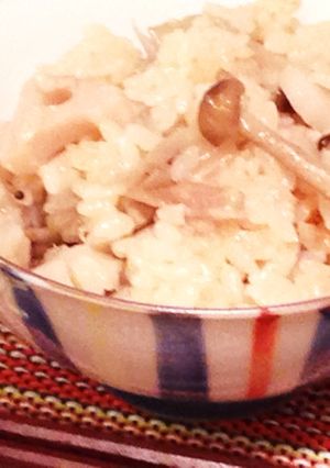 中華おこわ風♪きのこ炊き込みご飯-レシピのメイン写真
