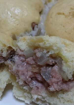 フライパンで肉まん風蒸しパン♪-レシピのメイン写真