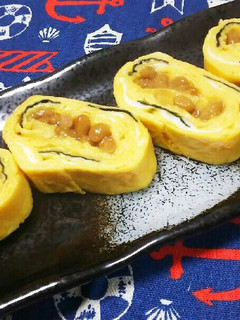 おかずに!おつまみに!納豆玉子焼き☆-レシピのメイン写真