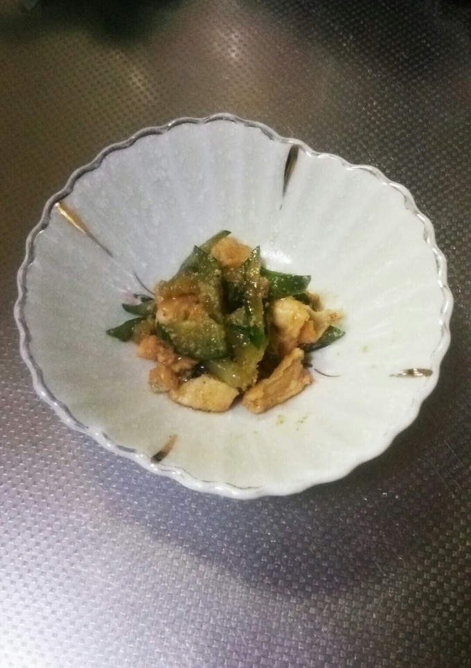 平日ご飯☆鶏皮とキュウリの和え物♪-レシピのメイン写真