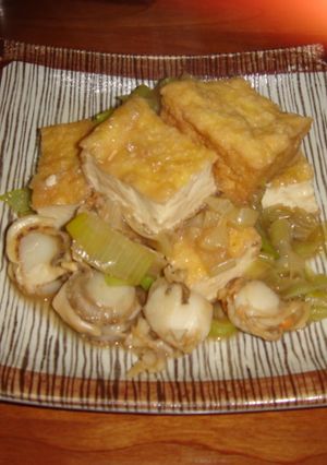 ノンオイル☆厚揚げとベビーホタテの炒め煮-レシピのメイン写真