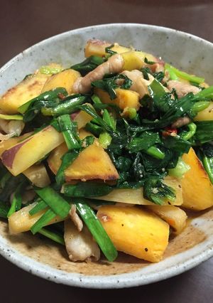 サツマイモと豚バラの麻婆風-レシピのメイン写真