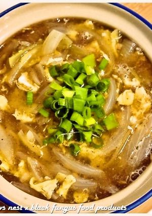 黑木耳洋蔥蛋花湯．柯媽媽の植物燕窩-レシピのメイン写真