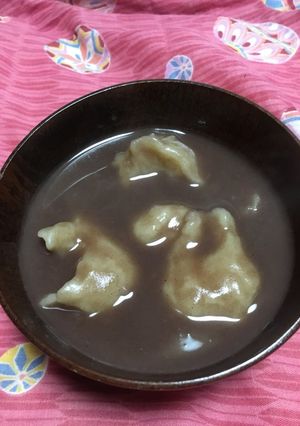 六穀すいとん粉+食物繊維もとれるおしるこ-レシピのメイン写真