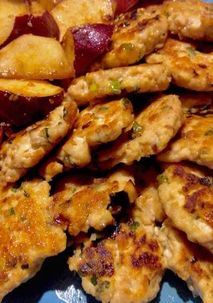 もめん豆腐ととりひき肉のつくね焼き-レシピのメイン写真