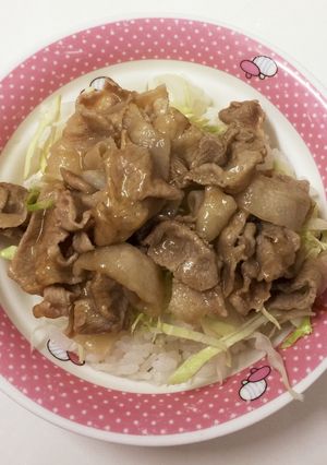 幼児にも！豚コマで豚どん-レシピのメイン写真