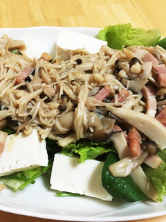 毎日食べたい!キノコいっぱいサラダ-レシピのメイン写真