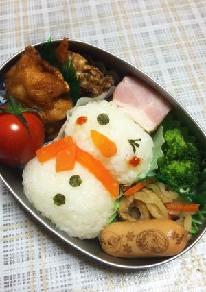 キャラ弁 雪だるま☆ 簡単‼️-レシピのメイン写真