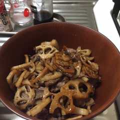蓮根と牛肉のすき焼き煮-レシピのメイン写真
