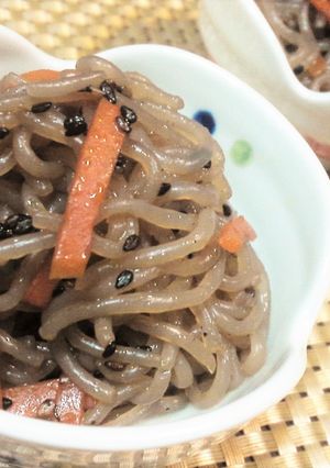 食材2品★ヘルシー【白滝と人参の金平風】-レシピのメイン写真