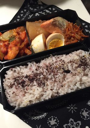 【男子弁当】大根の皮きんぴらと塩レモン鮭-レシピのメイン写真