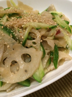 れんこんときゅうりの炒め物-レシピのメイン写真