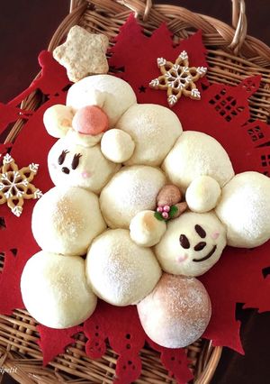 捏ねずに簡単♡ふわふわ〜ツリーちぎりパン-レシピのメイン写真