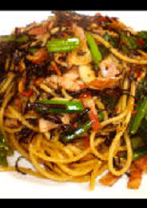 ひじきとほうれん草でFeパスタ-レシピのメイン写真