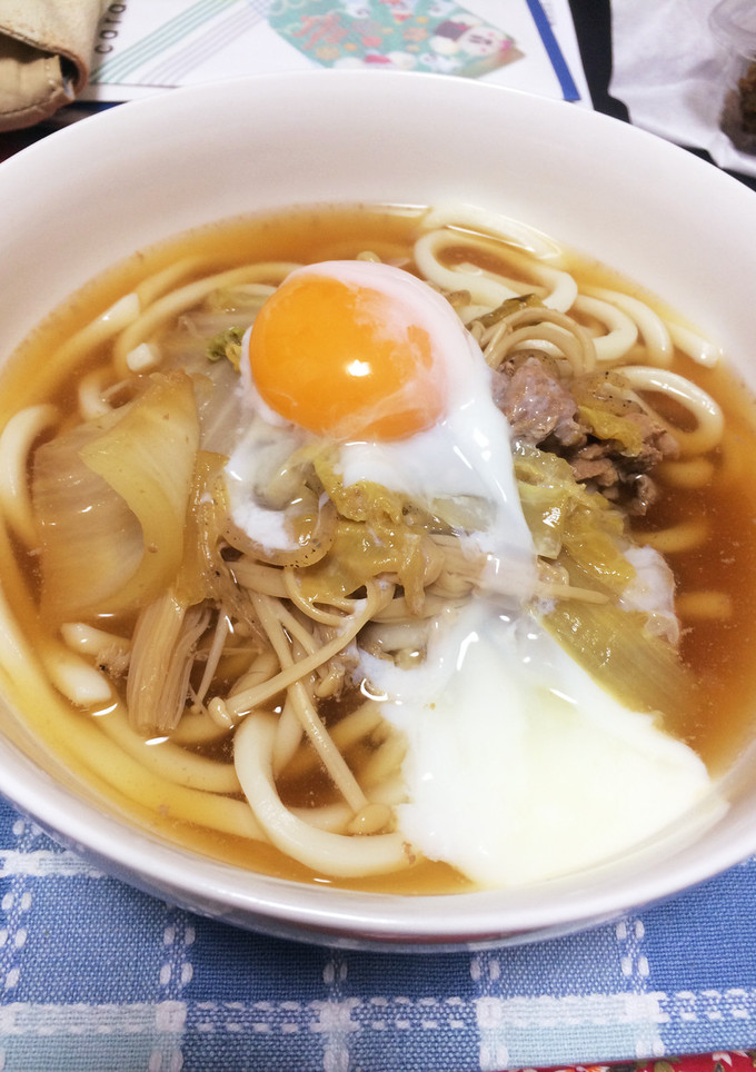 すき焼きの残りで…簡単温玉肉うどん-レシピのメイン写真
