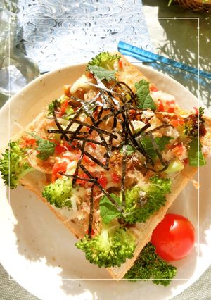 紅生姜ピリリ★ブロ×玉葱お好みトースト-レシピのメイン写真