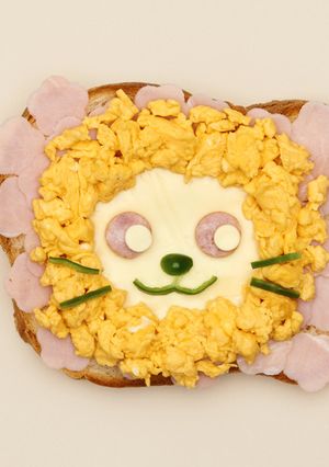 HBで簡単オープンサンドイッチ：らいおん-レシピのメイン写真