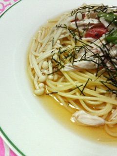 ダイエットに☆ササミの和風えのきあんスパ-レシピのメイン写真